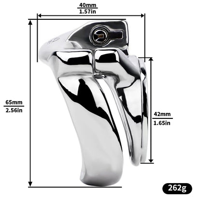 Heavy Duty Flat Chastity Cage -7