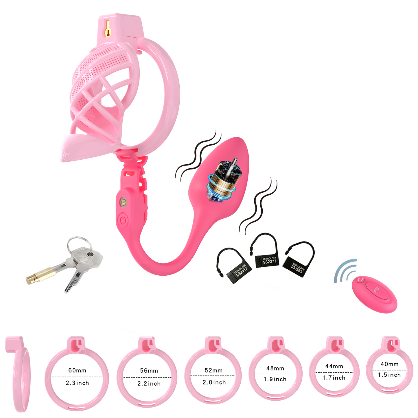 High Heel Cage with Electric Anal Plug