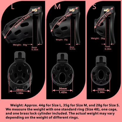 Hollow‑Vented Male Chastity Cage
