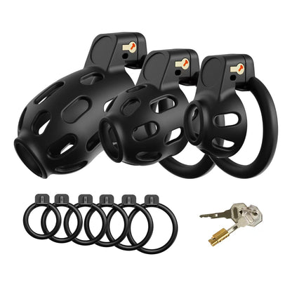 Hollow‑Vented Male Chastity Cage