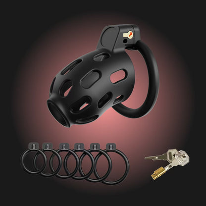Hollow‑Vented Male Chastity Cage
