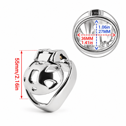 HT-v4 Nub Stainless Steel Chastity Cage