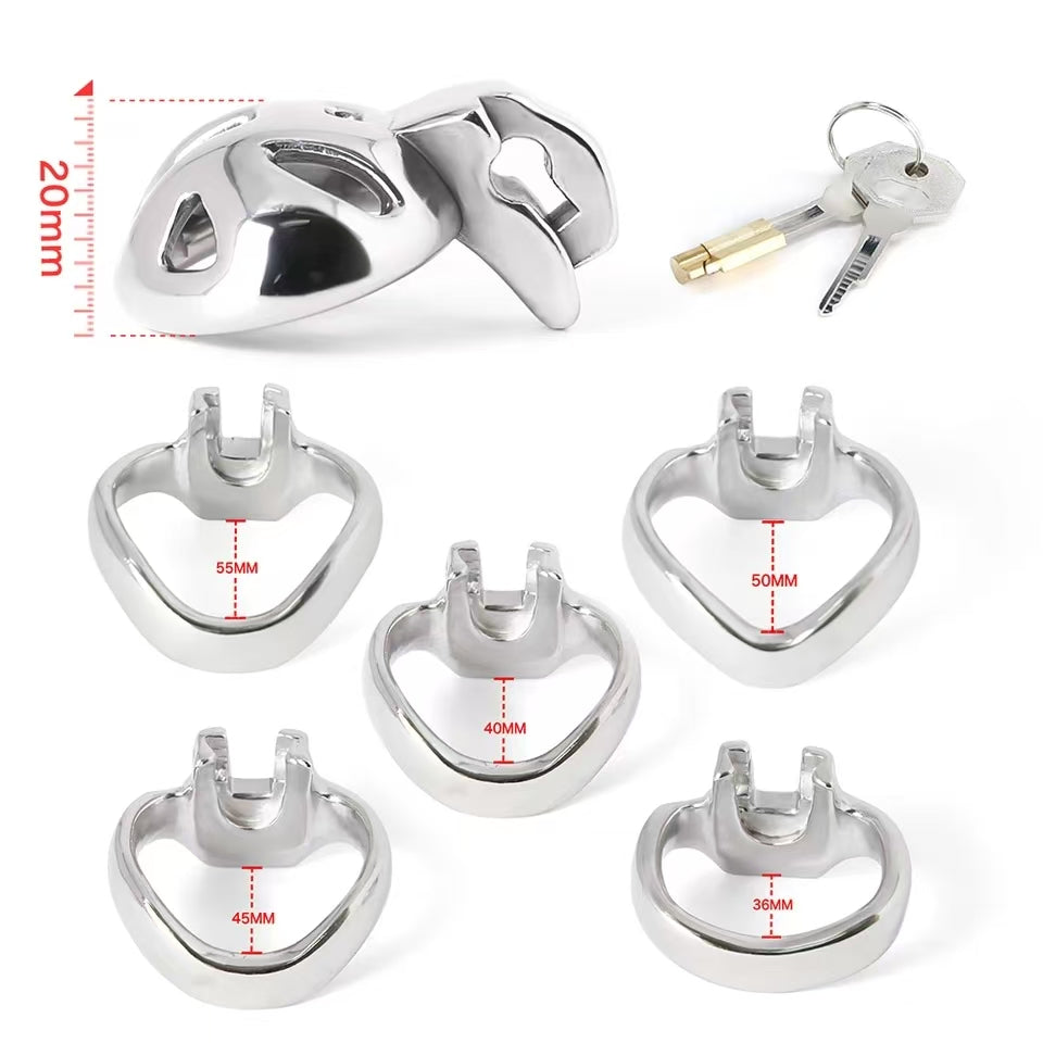 HT-v4 Nub Stainless Steel Chastity Cage