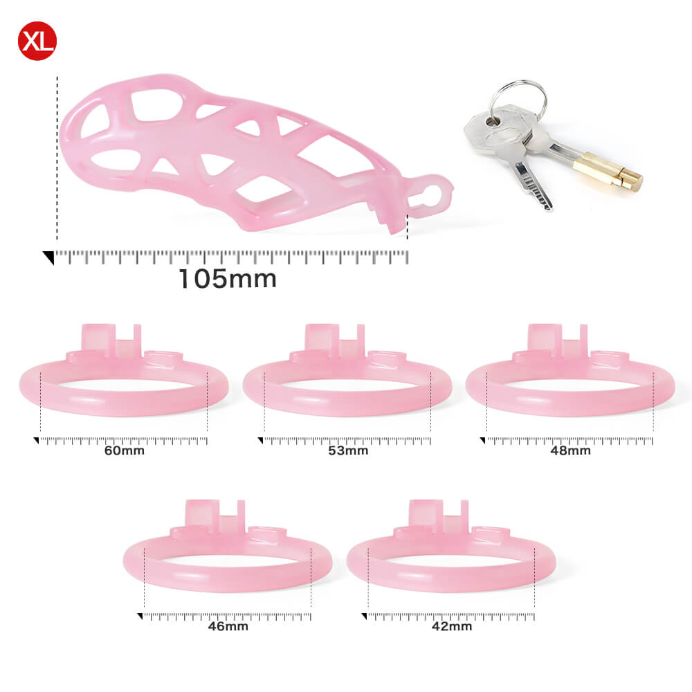 Design Ice Vision Pink Mamba Chastity Cage