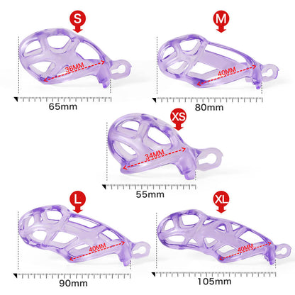 Desigh Ice Vision Purple Mamba Chastity Cage