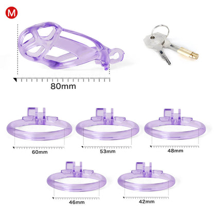 Desigh Ice Vision Purple Mamba Chastity Cage