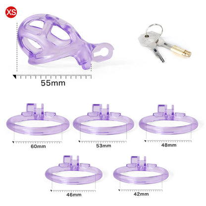 Desigh Ice Vision Purple Mamba Chastity Cage