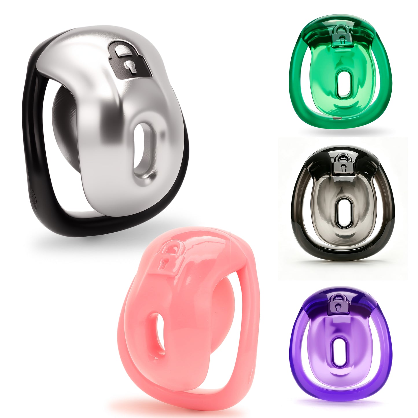 Inverted Colorful Pudding Chastity Cage