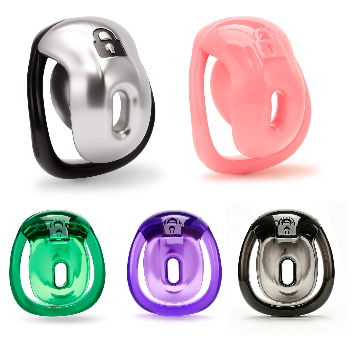 Inverted Colorful Pudding Chastity Cage