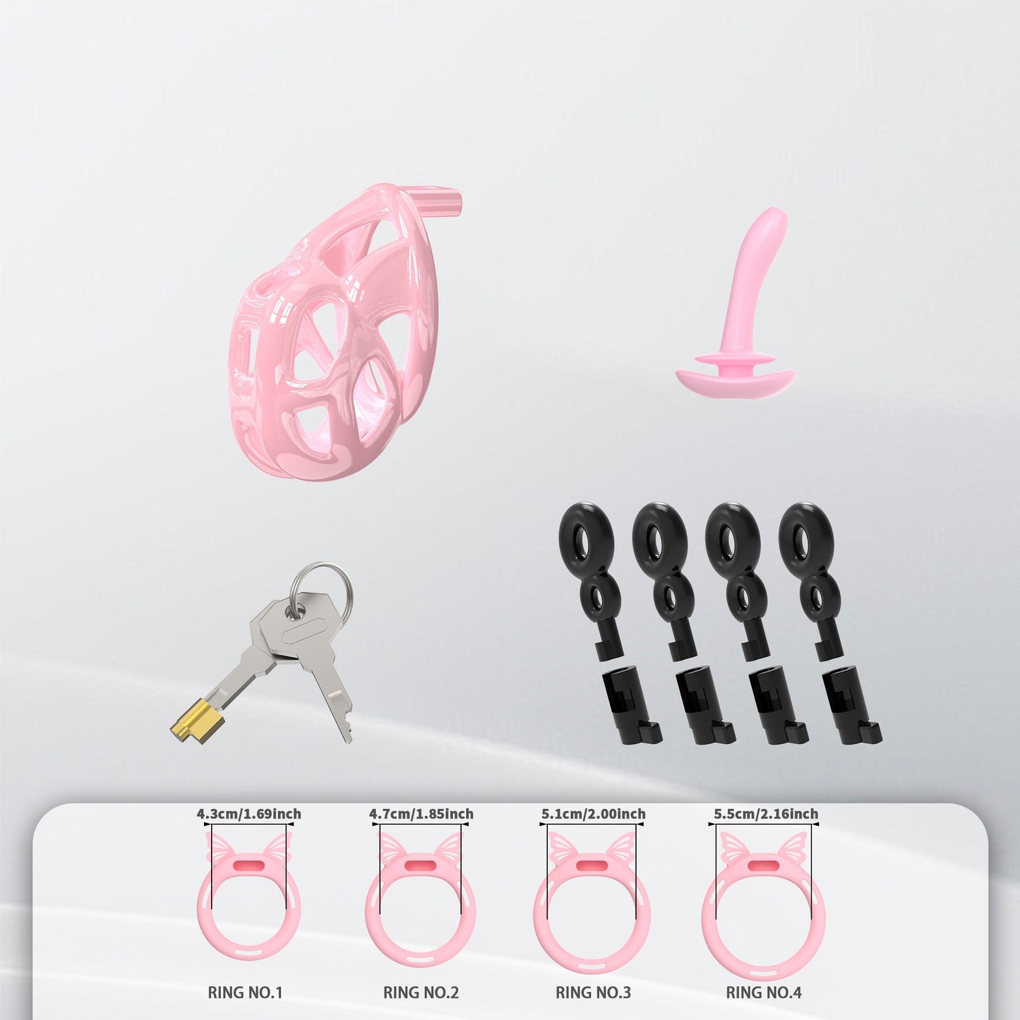 Invisible Cobra Chastity Cage With Silicone Ring 33