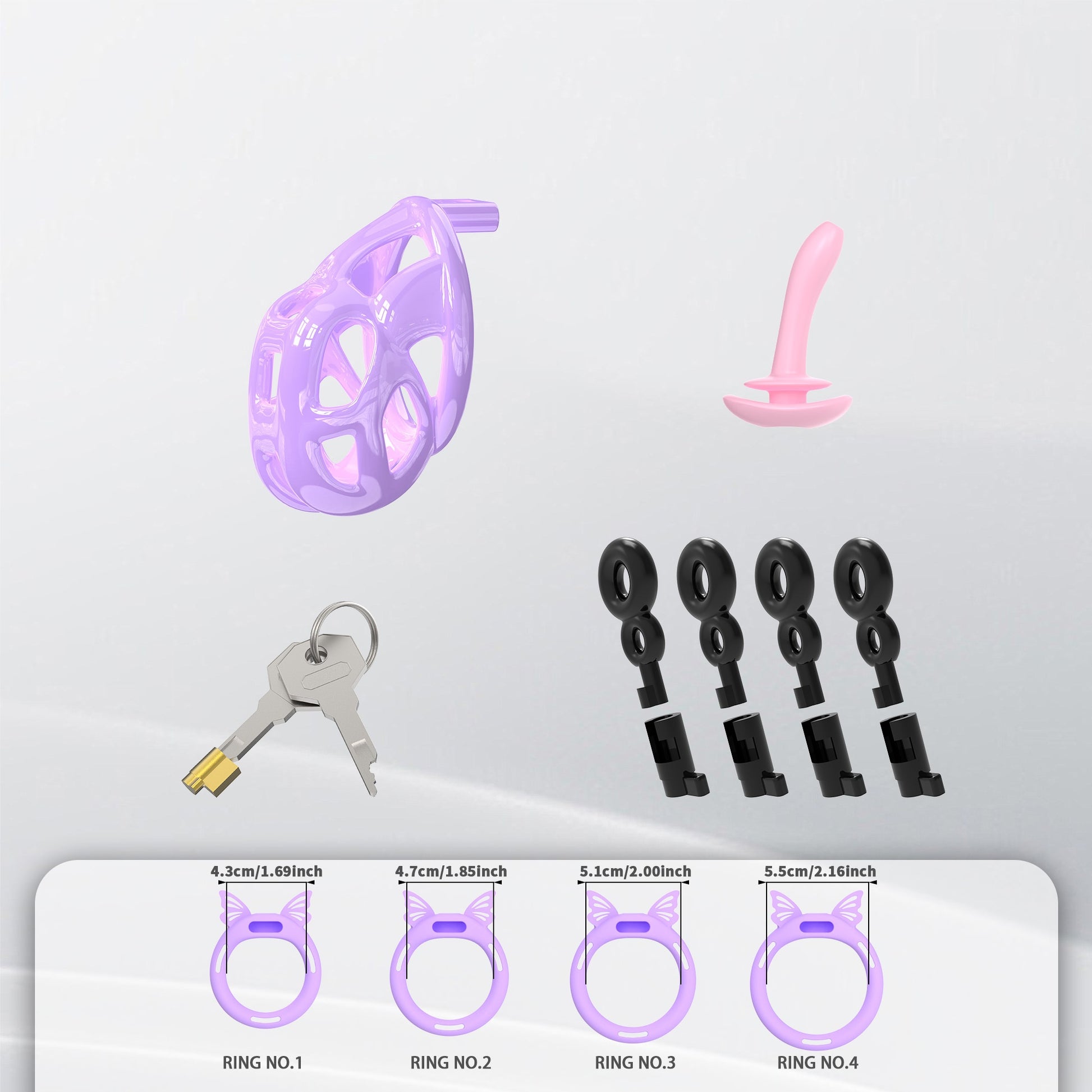 Invisible Cobra Chastity Cage With Silicone Ring 40