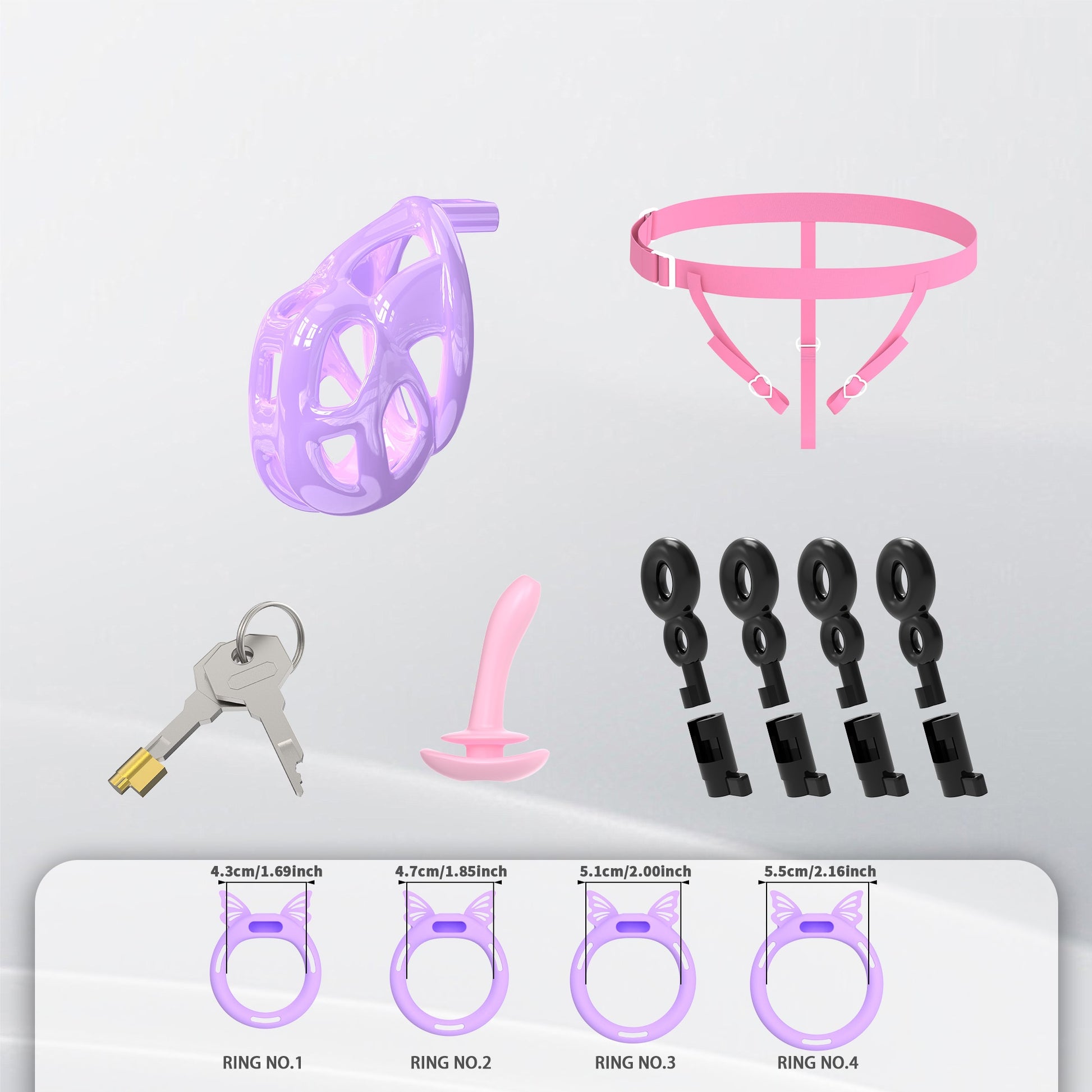 Invisible Cobra Chastity Cage With Silicone Ring 40