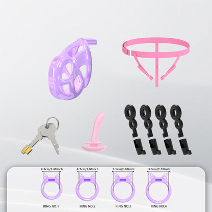 Invisible Cobra Chastity Cage With Silicone Ring 40