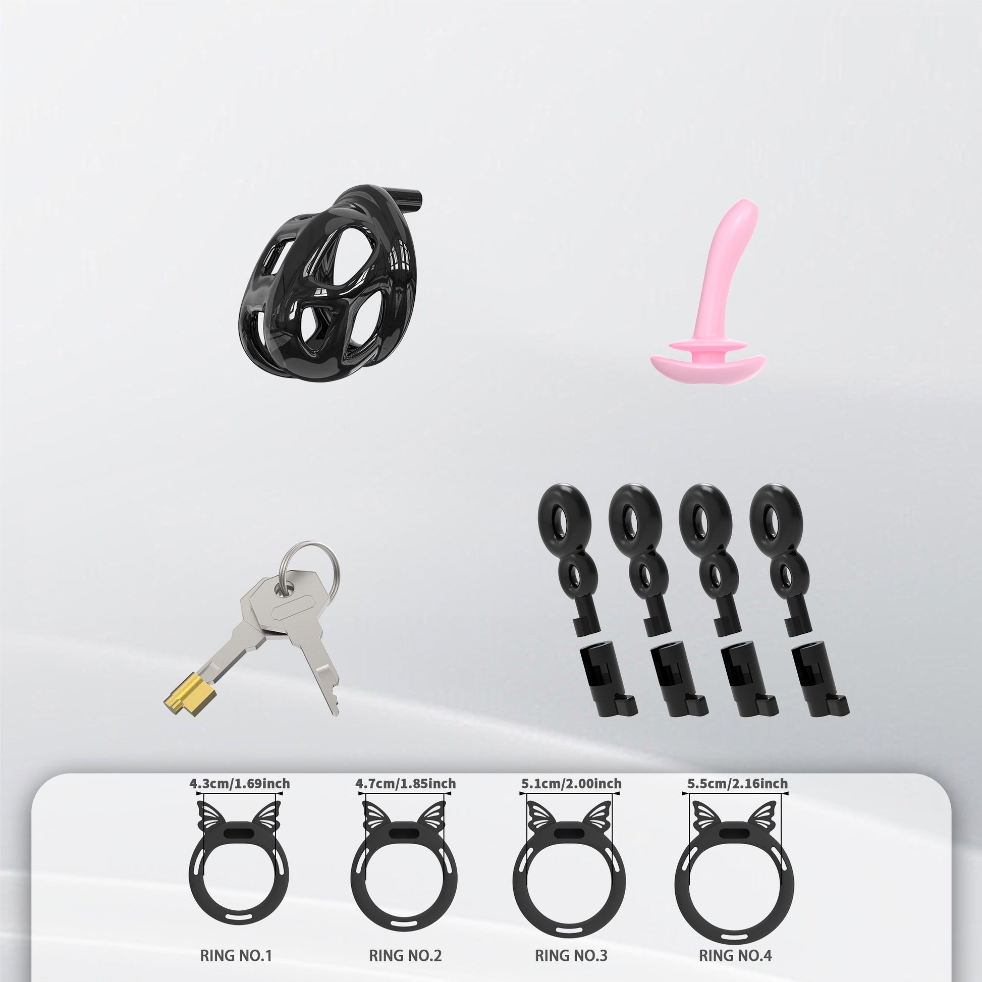 Invisible Cobra Chastity Cage With Silicone Ring 23