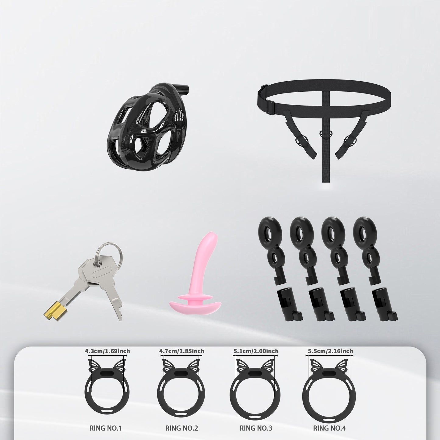 Invisible Cobra Chastity Cage With Silicone Ring 24