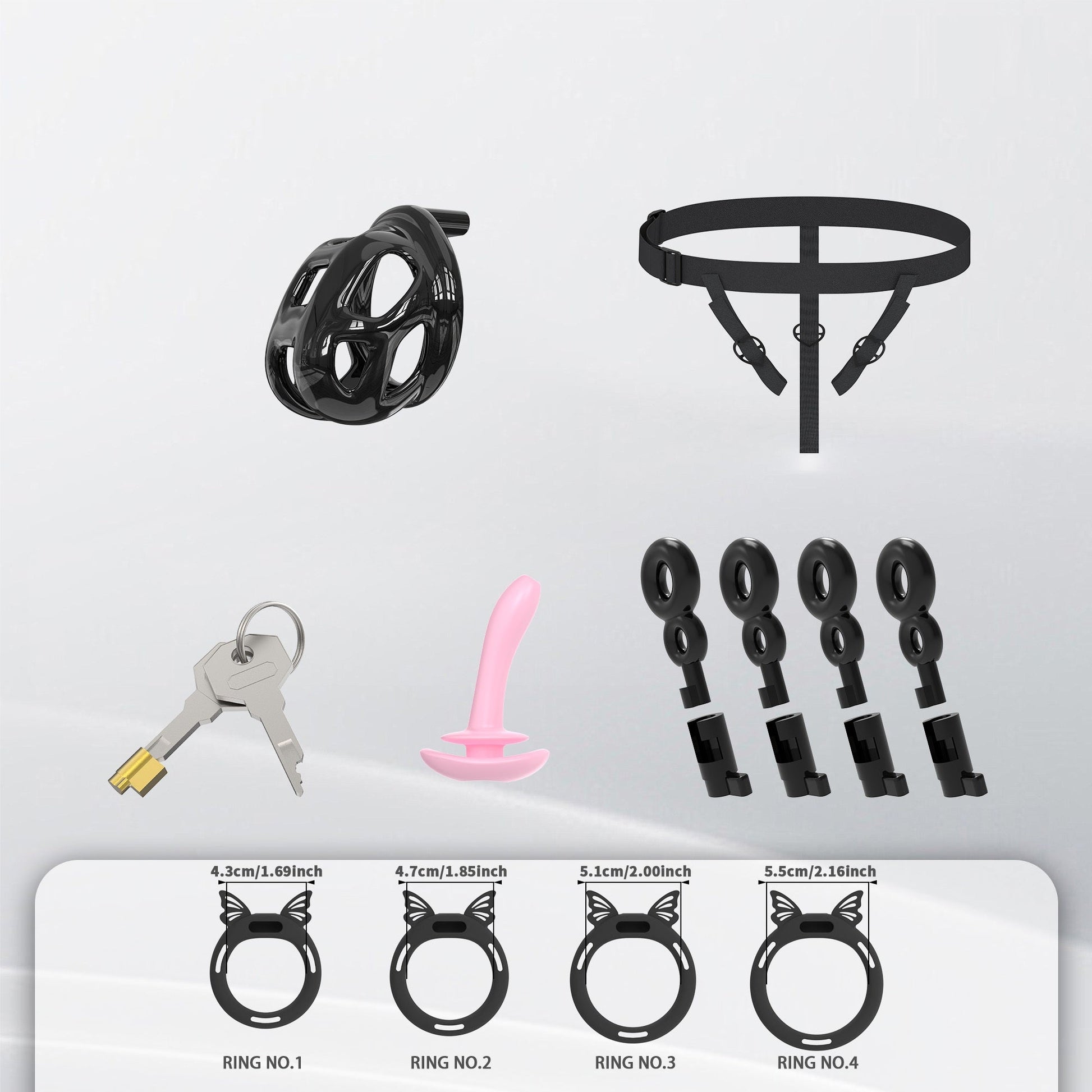 Invisible Cobra Chastity Cage With Silicone Ring 24