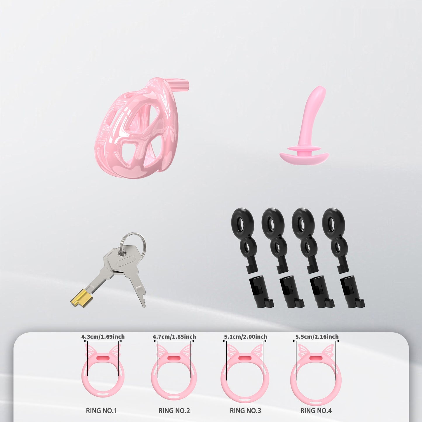 Invisible Cobra Chastity Cage With Silicone Ring 30