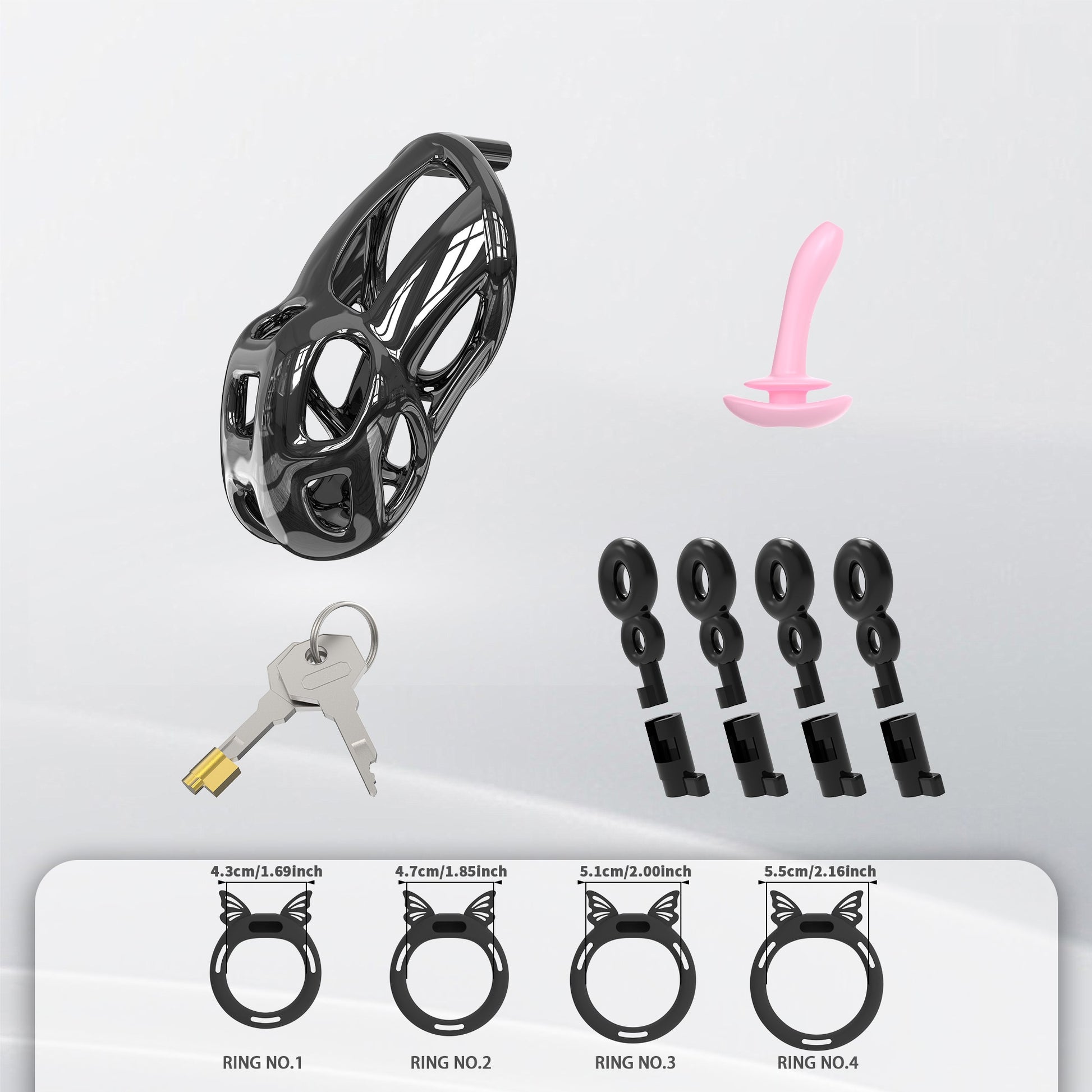 Invisible Cobra Chastity Cage With Silicone Ring 27