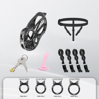 Invisible Cobra Chastity Cage With Silicone Ring 28