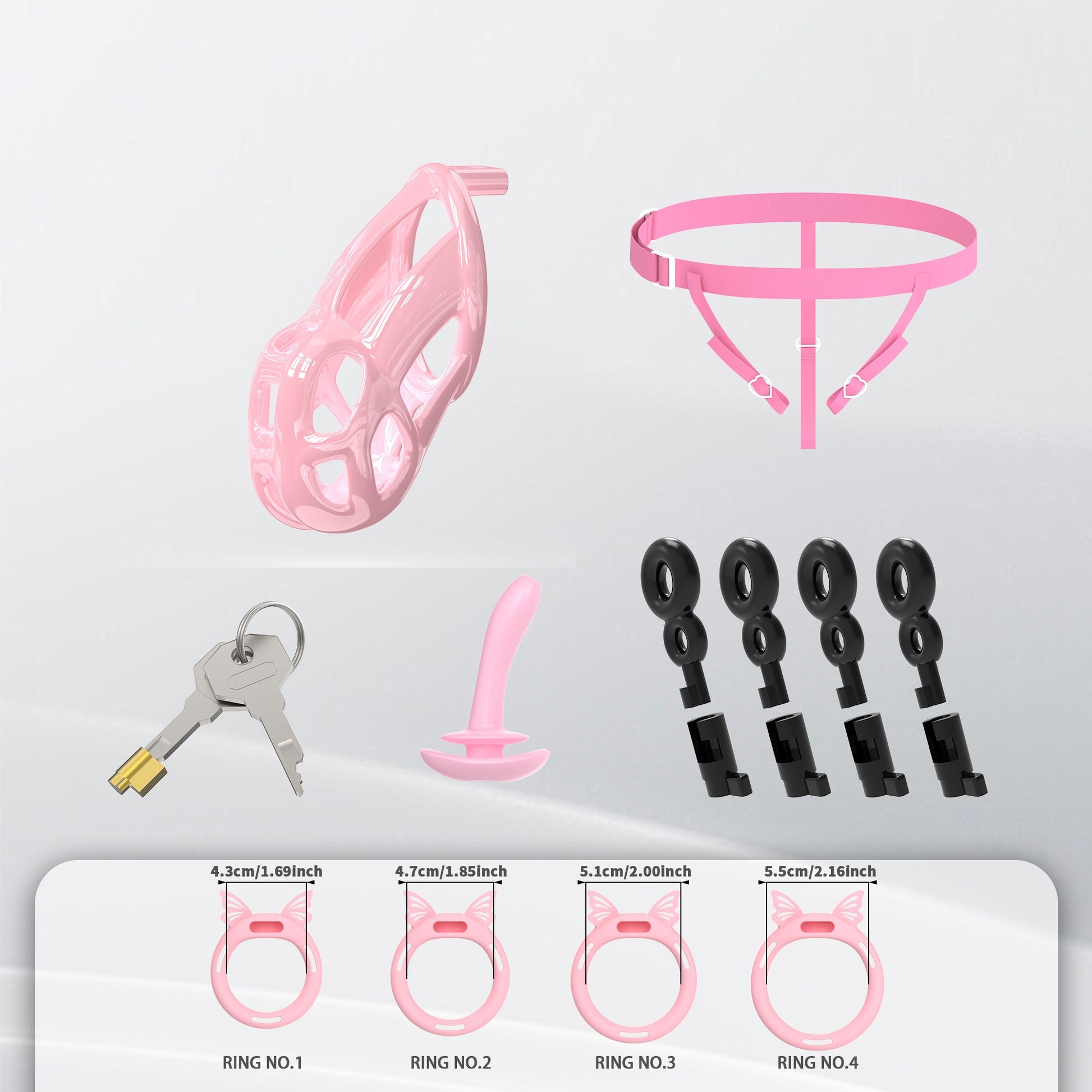 Invisible Cobra Chastity Cage With Silicone Ring 37