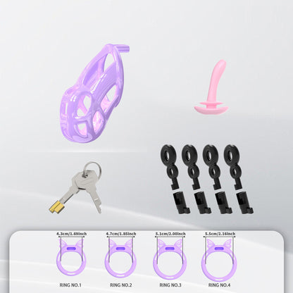 Invisible Cobra Chastity Cage With Silicone Ring 42