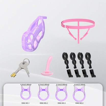 Invisible Cobra Chastity Cage With Silicone Ring 45