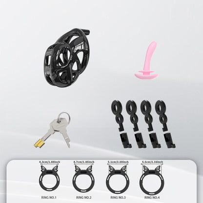 Invisible Cobra Chastity Cage With Silicone Ring 25