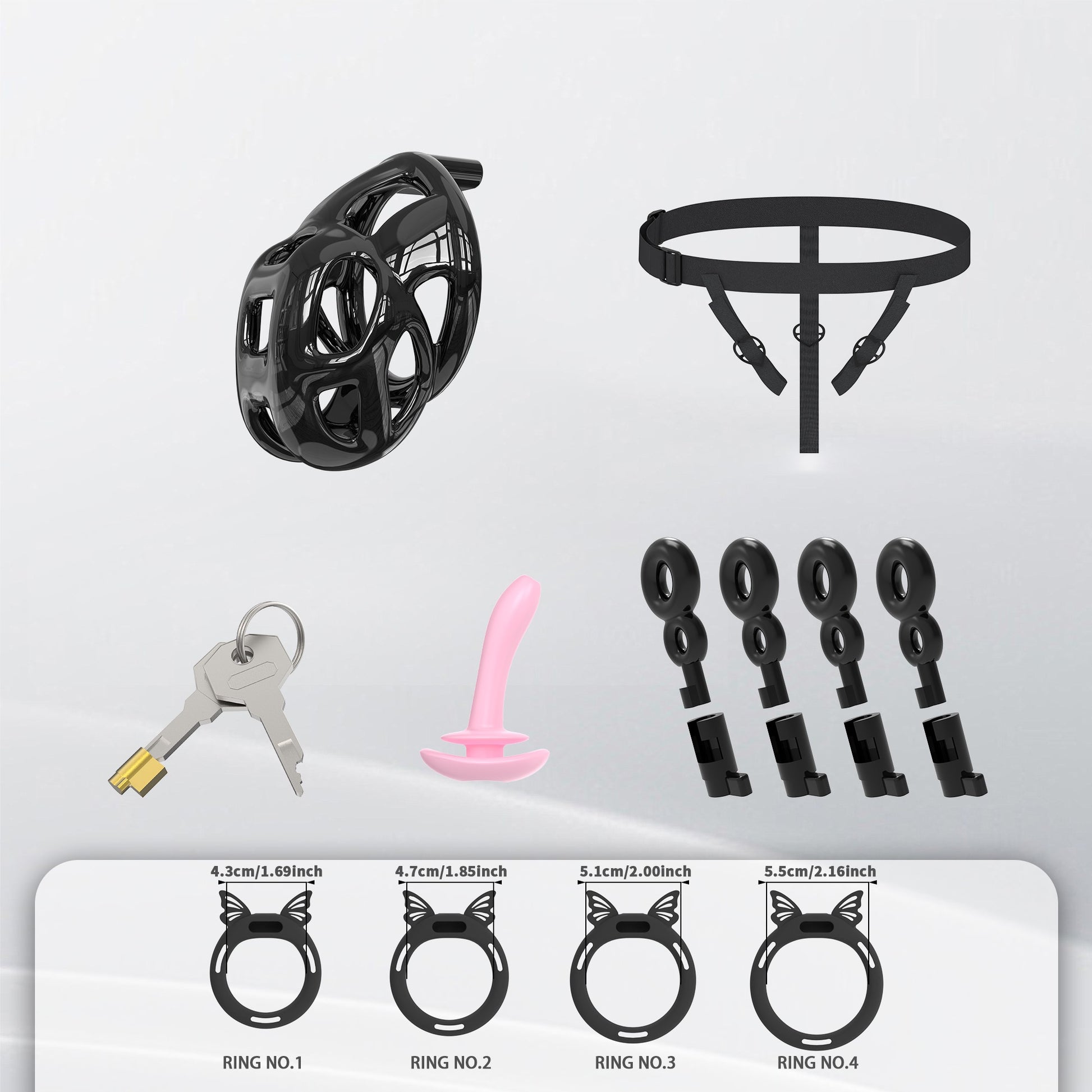 Invisible Cobra Chastity Cage With Silicone Ring 26