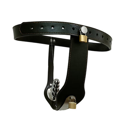 Leather Lockable Chastity Belt for Female