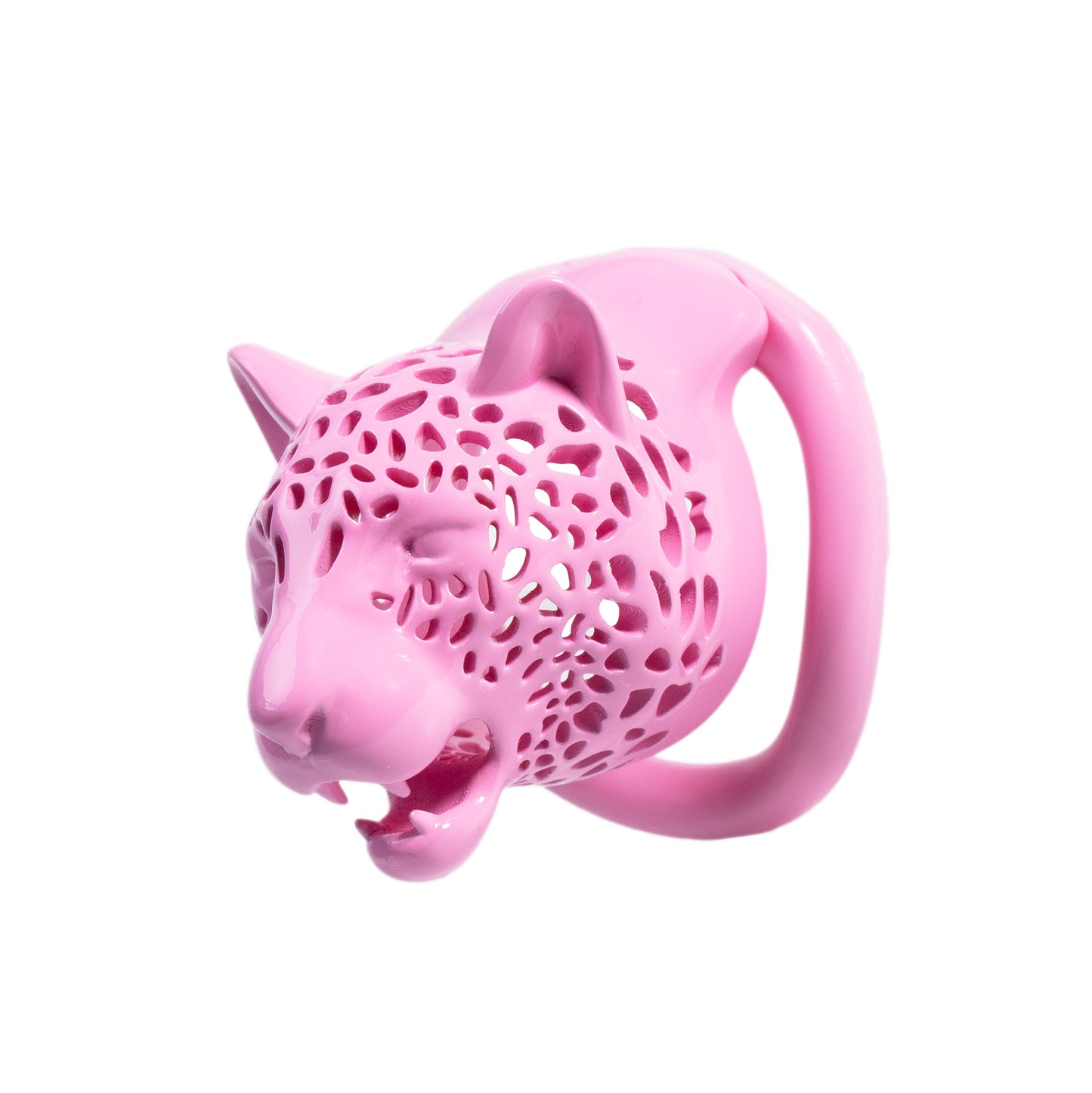 Leopard Head Chastity Cage