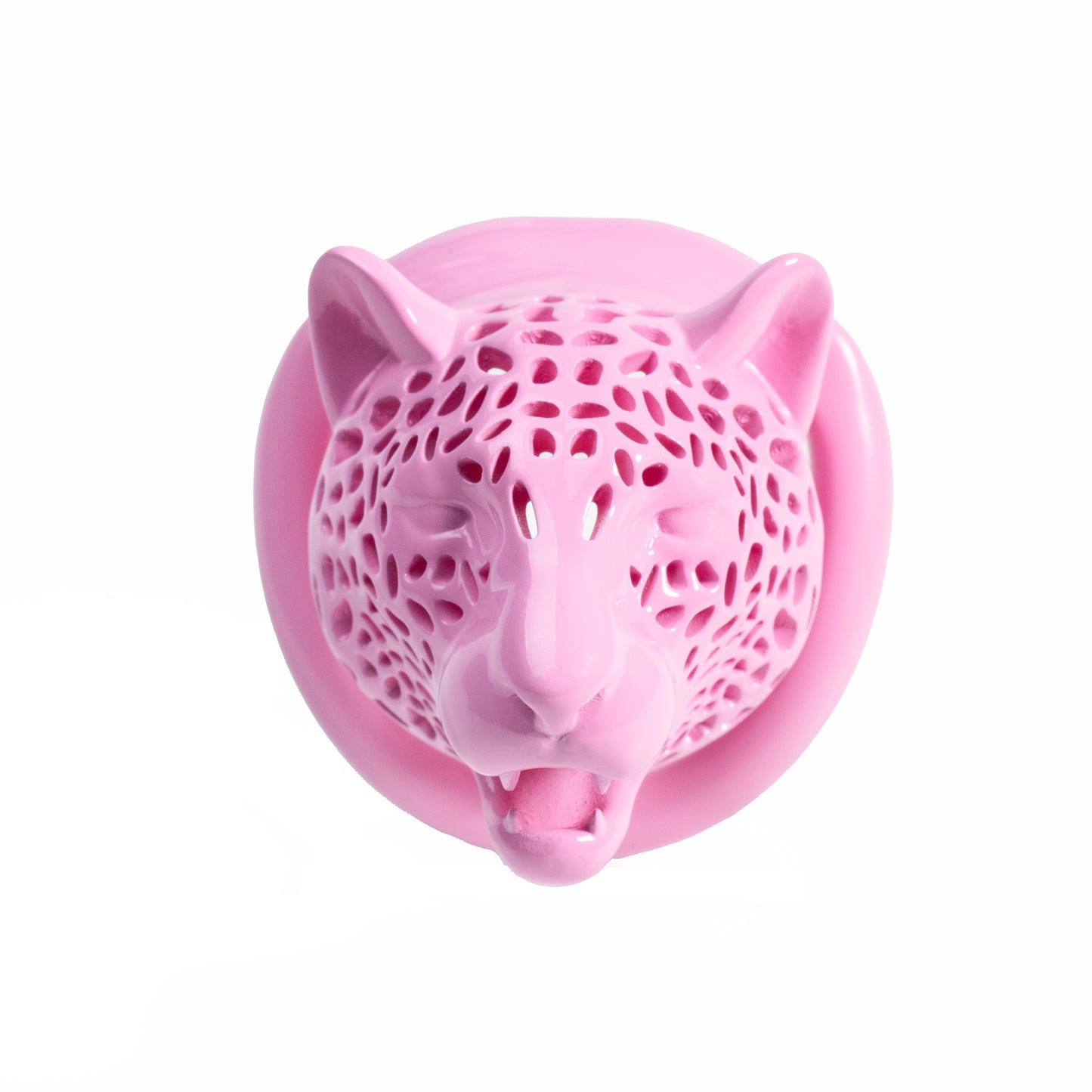 Leopard Head Chastity Cage