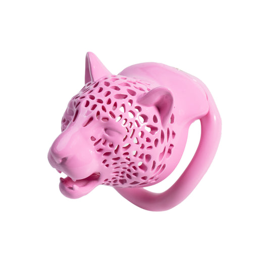 Leopard Head Chastity Cage