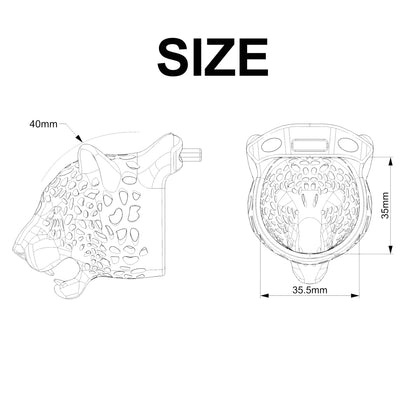 Leopard Head Chastity Cage