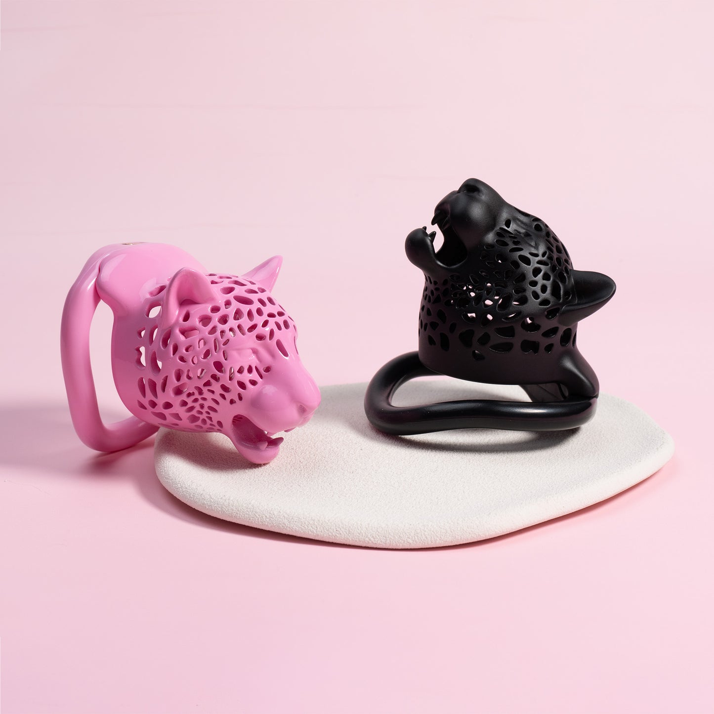 Leopard Head Chastity Cage