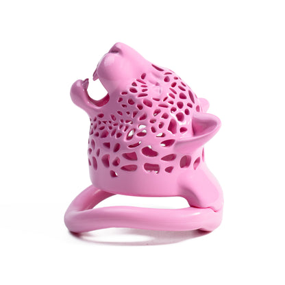 Leopard Head Chastity Cage
