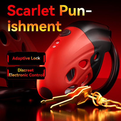 Lockink Telescopic Electric Shock Chastity Cage