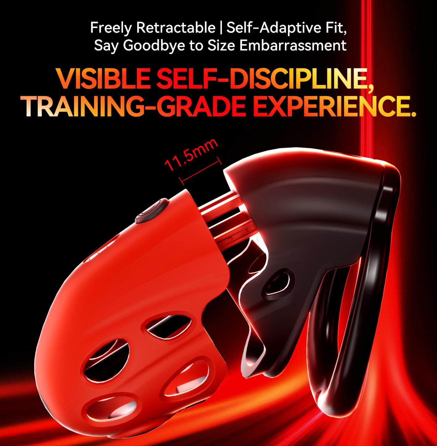 Lockink Telescopic Electric Shock Chastity Cage