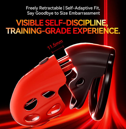 Lockink Telescopic Electric Shock Chastity Cage