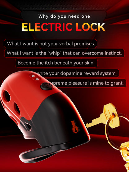 Lockink Telescopic Electric Shock Chastity Cage