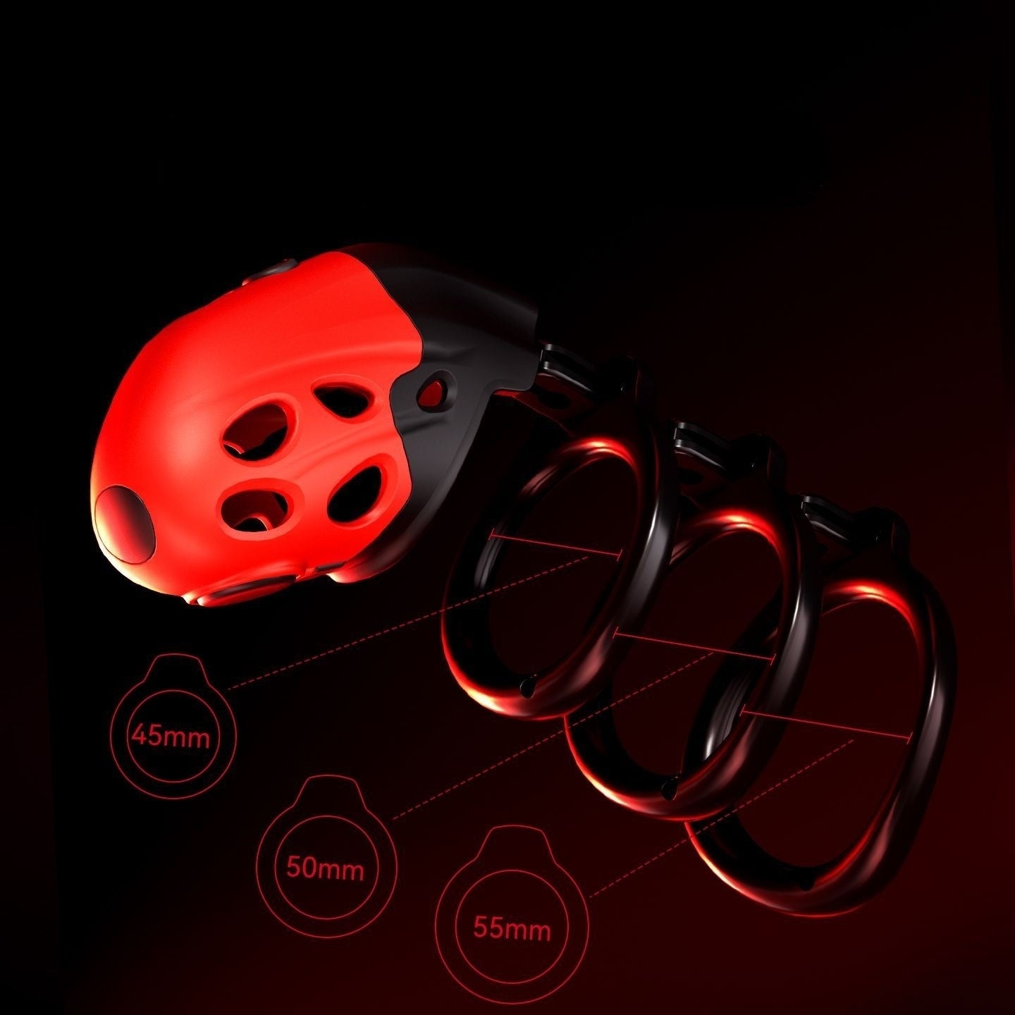 Lockink Telescopic Electric Shock Chastity Cage
