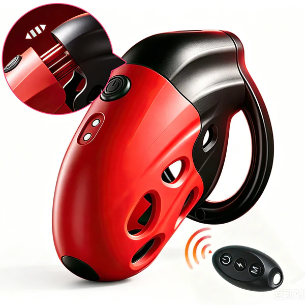 Lockink Telescopic Electric Shock Chastity Cage