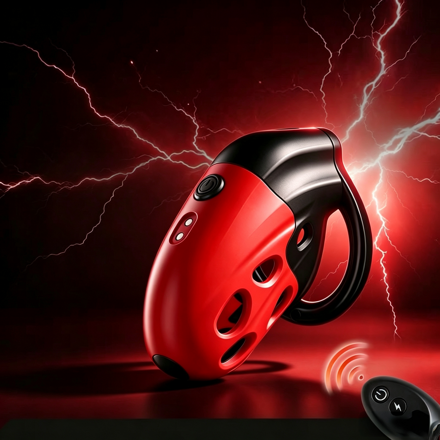 Lockink Telescopic Electric Shock Chastity Cage