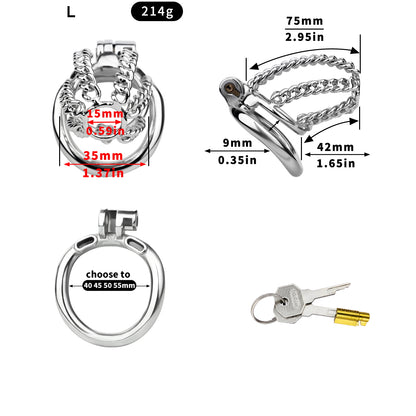 Locktober Chainmail Steel Chastity Lock - 6