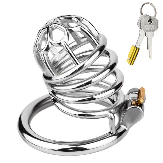 Long Bullet Steel Chastity Cage