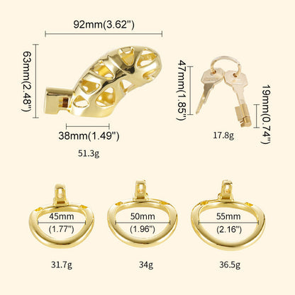 Luxus Keuschheitskäfig Golden