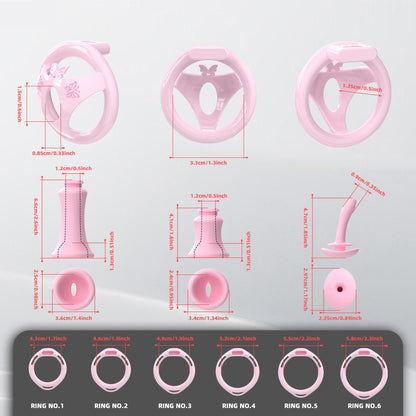 Male Flat Chastity Cage Inverted Plug