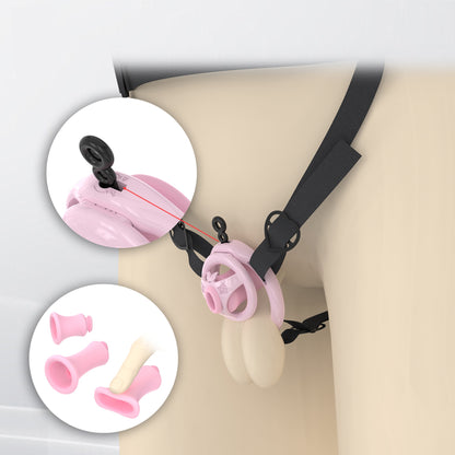 Male Flat Chastity Cage Inverted Plug