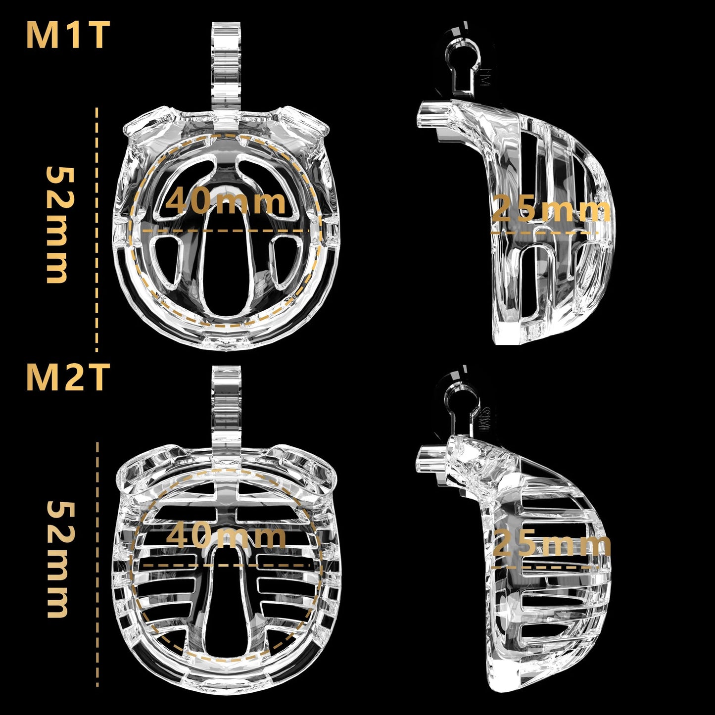 Cage de chasteté micro masculine avec cathéter urétral 