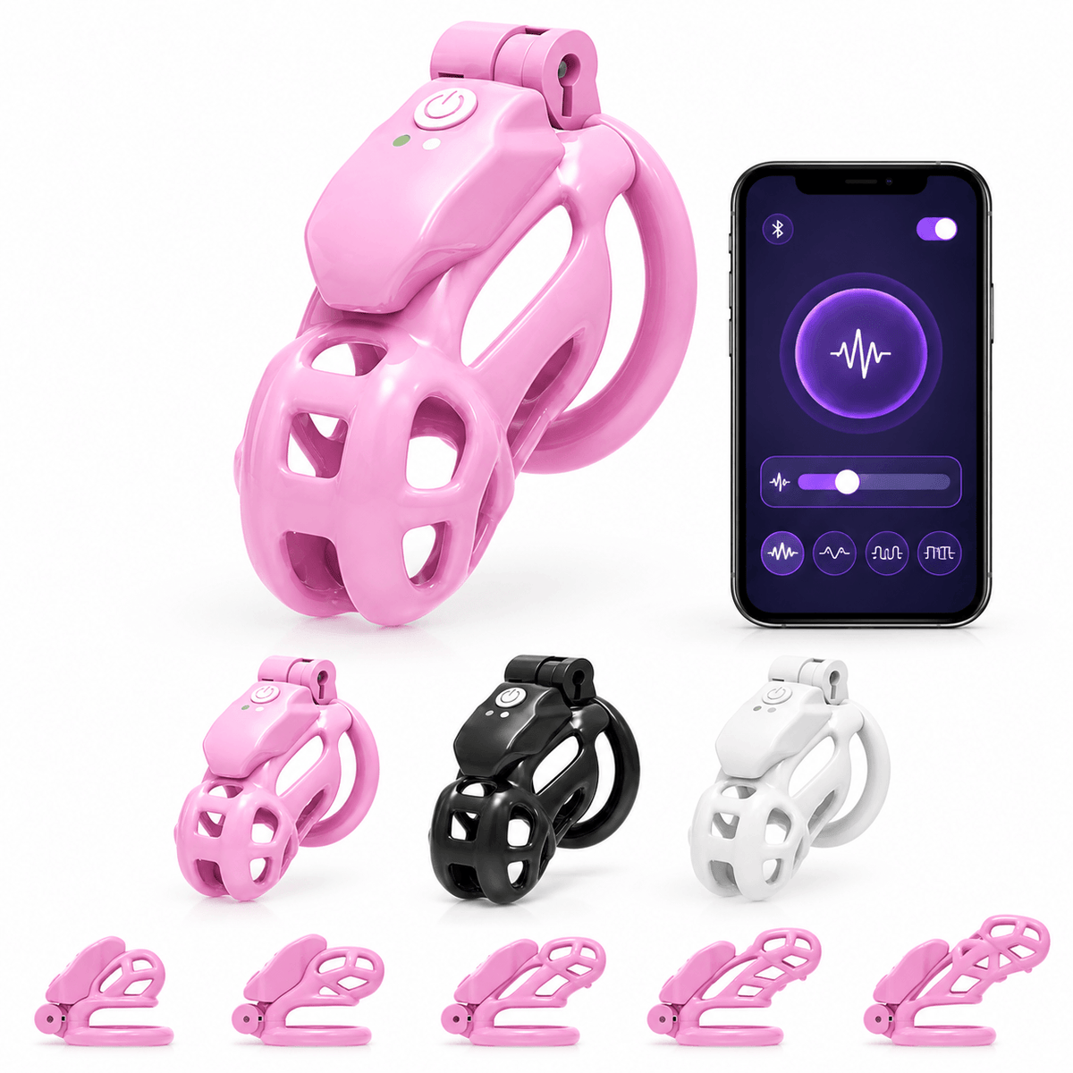 Mamba APP Control Vibration Chastity Cage