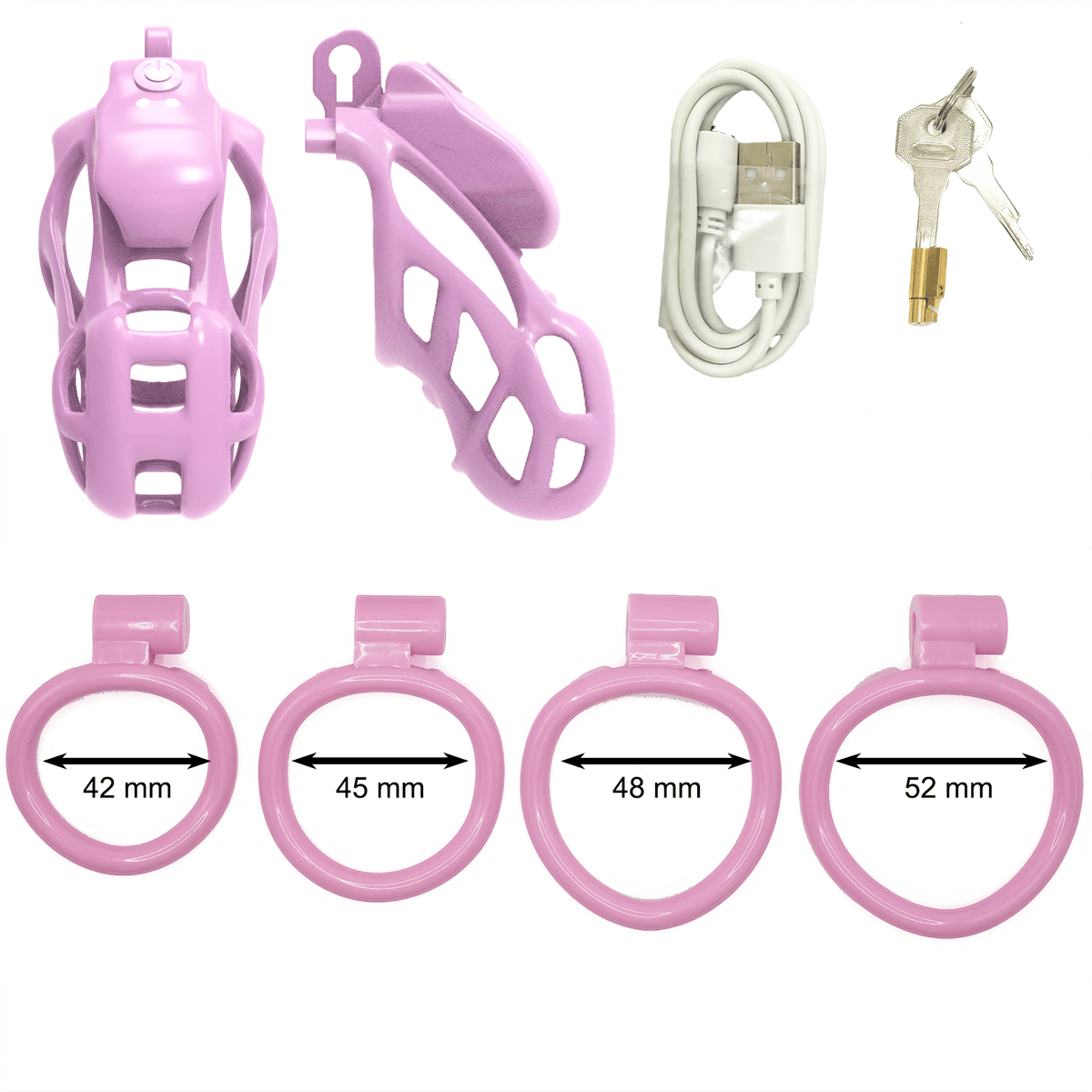 Mamba APP Control Vibration Chastity Cage